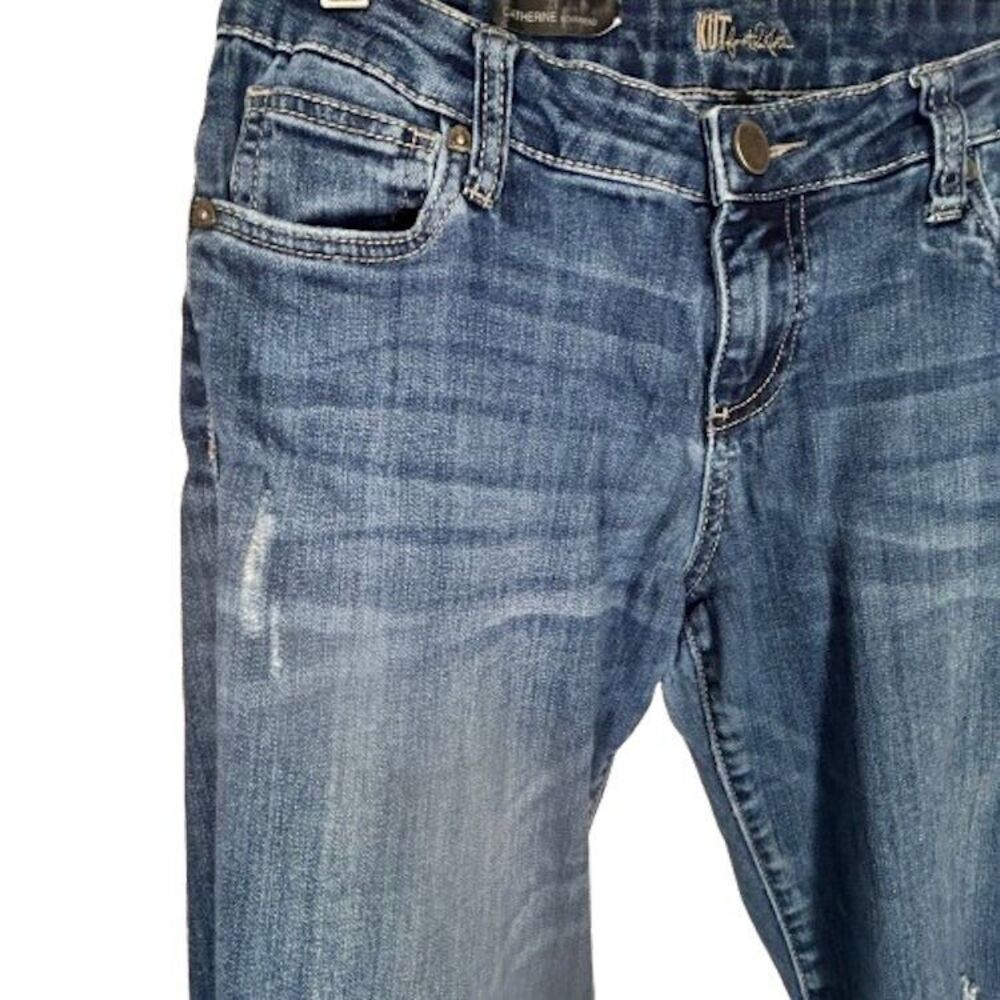 Kut From the Kloth Blue Jeans 6 Catherine Boyfriend Distressed Holes - Picture 2 of 13